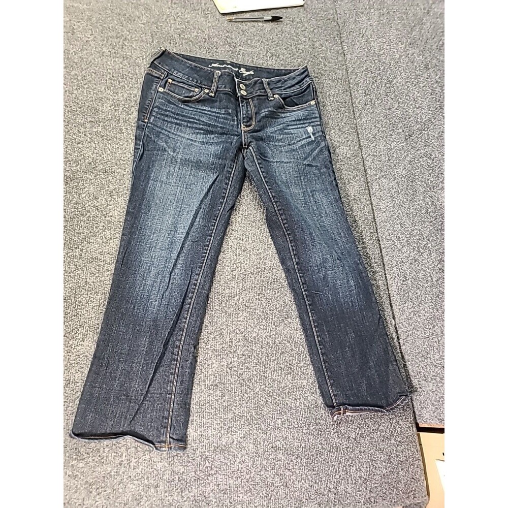 American Eagle Jeans Women Size 10 Artist Crop Denim Stretch